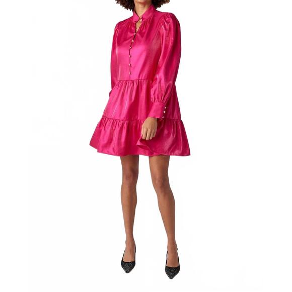 NEW CROSBY BY MOLLIE BURCH blaise mini dress in pink punch